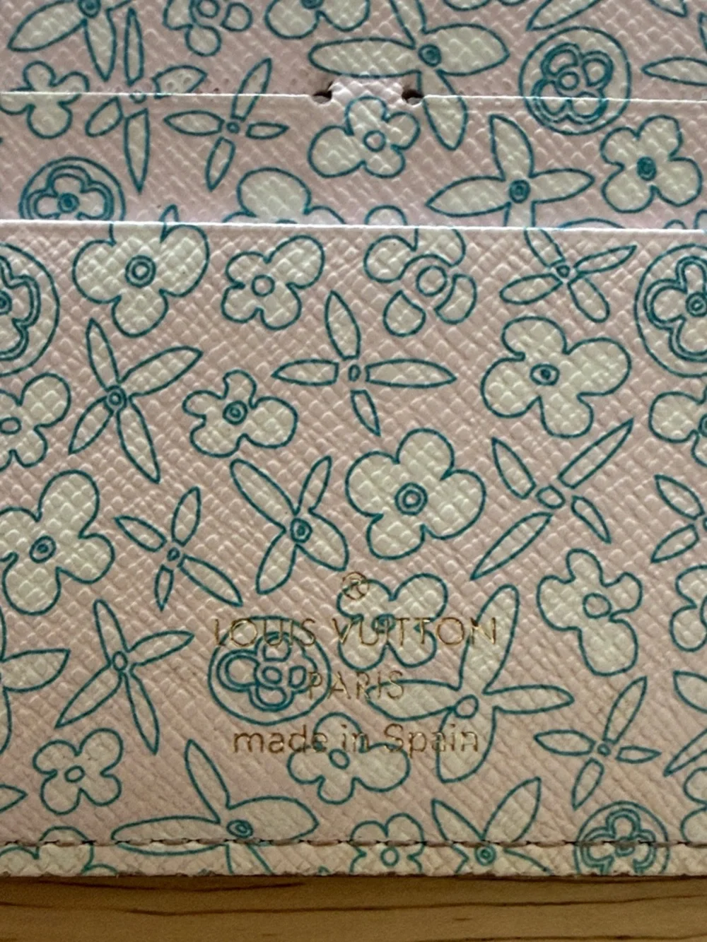 Louis Vuitton Monogram Wallet with Floral pattern